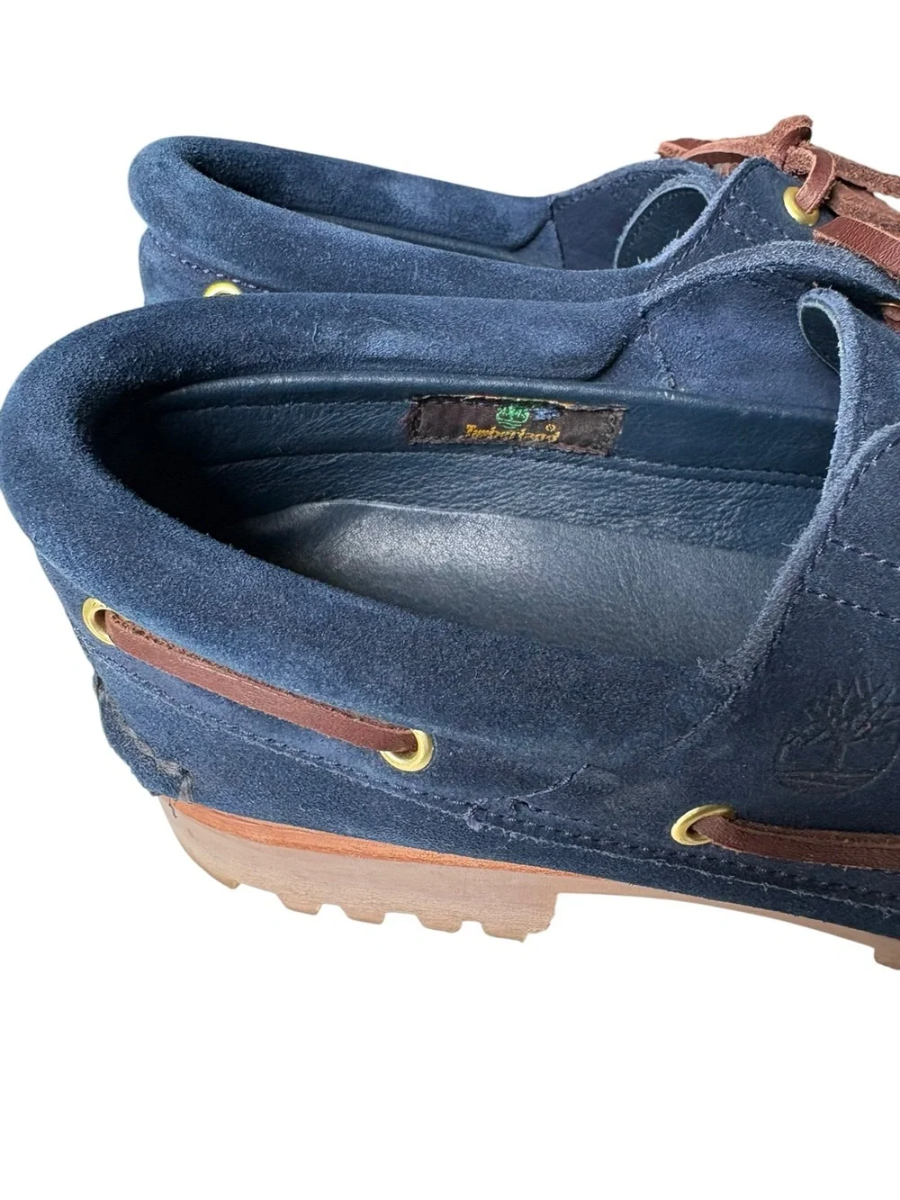 Timberland Indigo Blue Suede Boat Shoes men’s Size 10